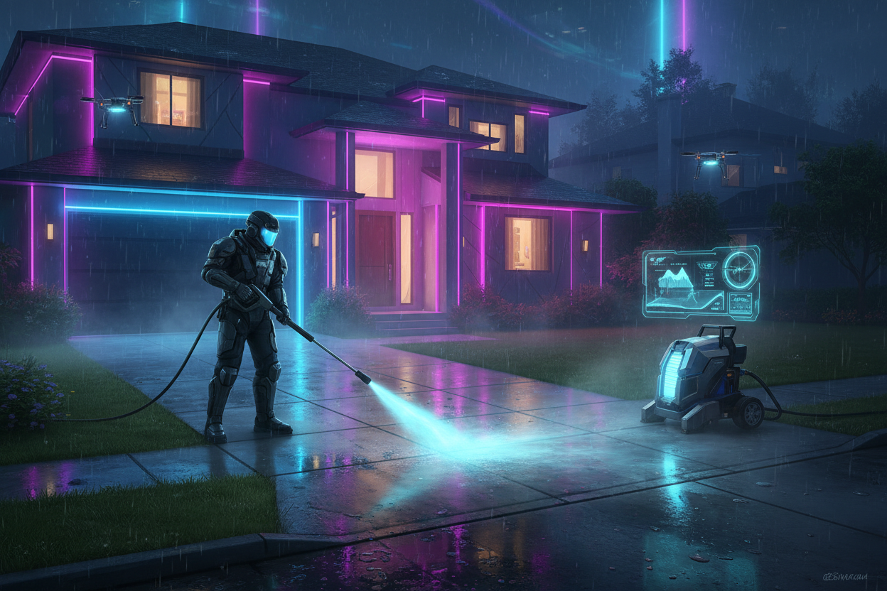 Residential Driveway Cleaning cyberpank